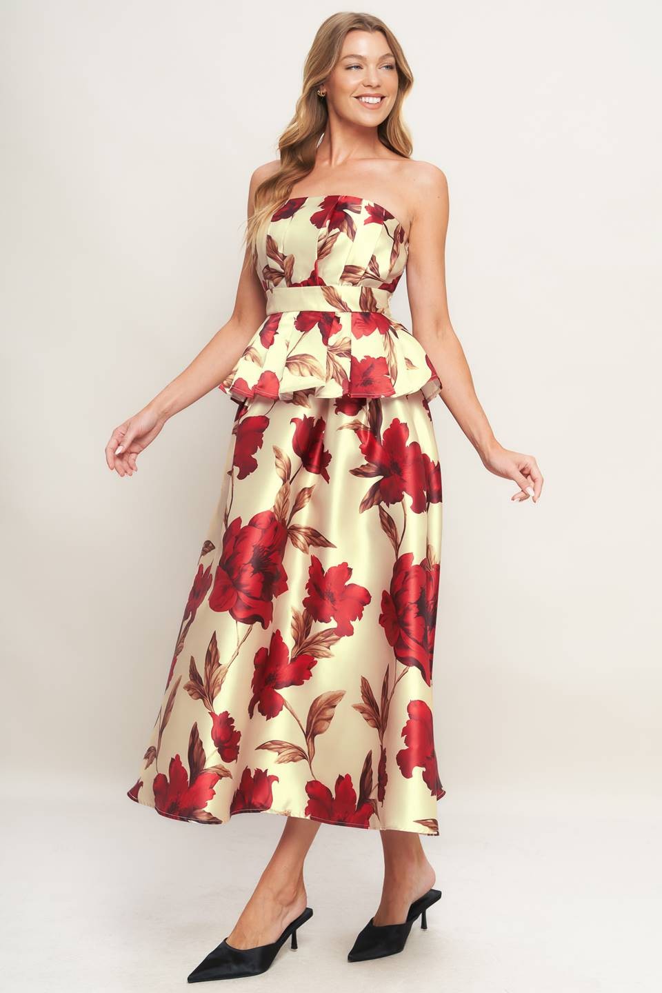 HOLIDAY BLOSSOM WOVEN SKIRT