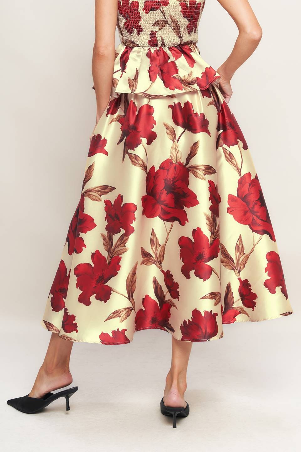HOLIDAY BLOSSOM WOVEN SKIRT