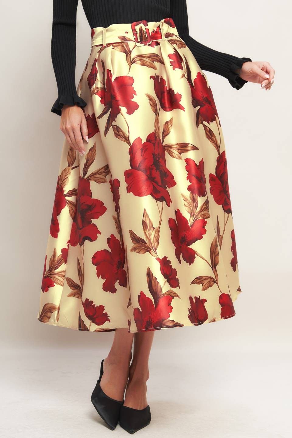 HOLIDAY BLOSSOM WOVEN SKIRT