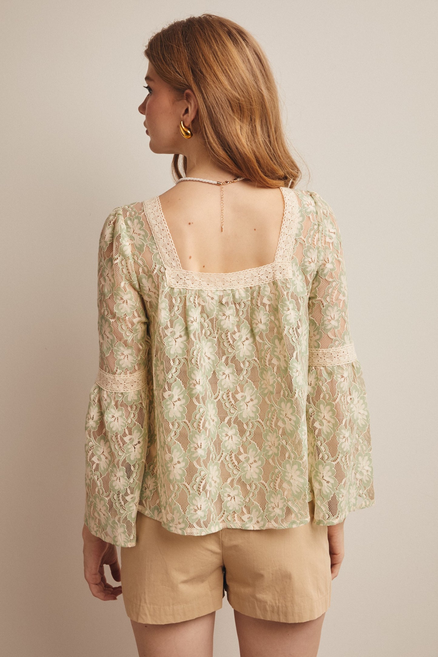 Storybook Romance Mint Lace Blouse
