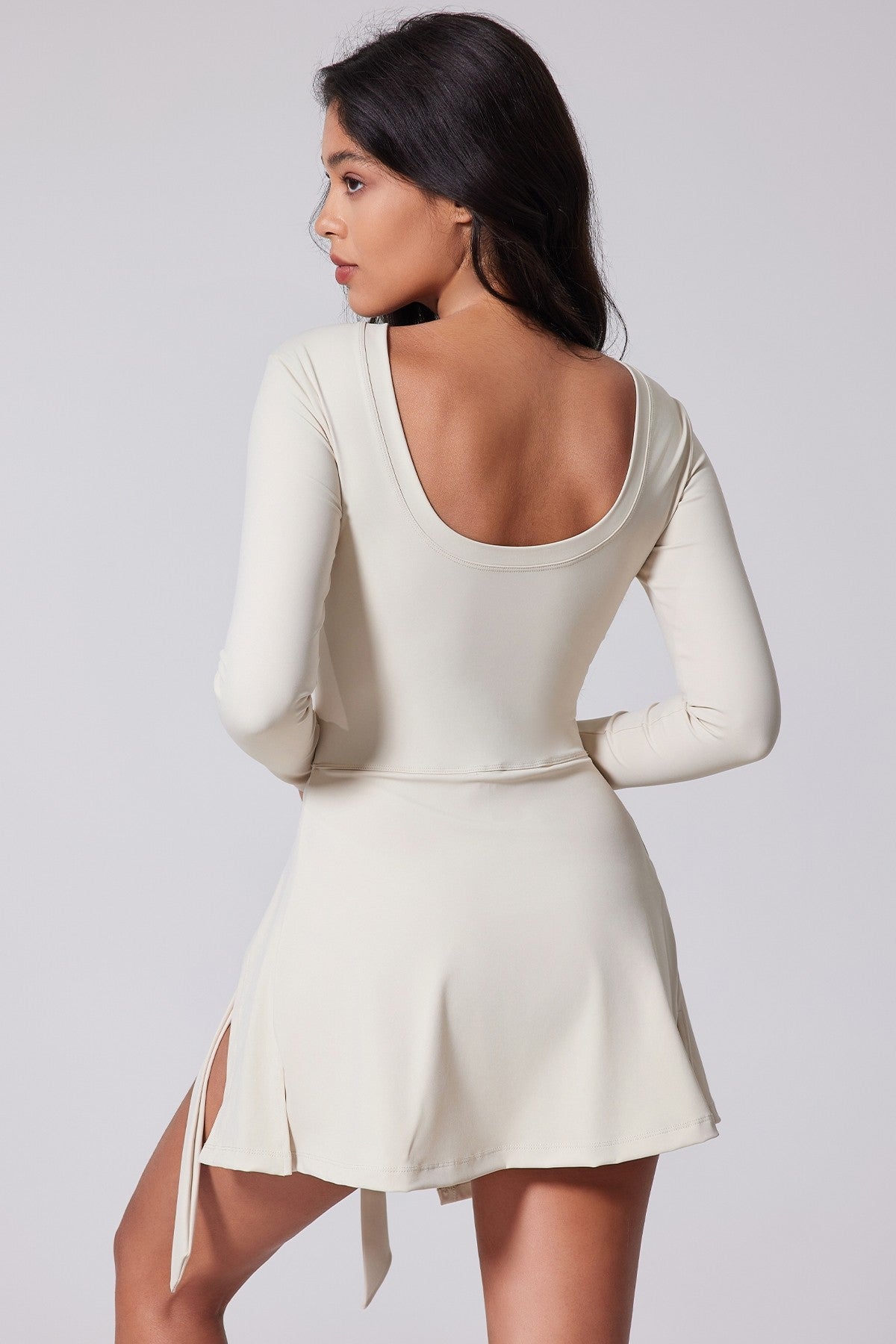 RACQUET READY BEIGE TENNIS SHORTS DRESS