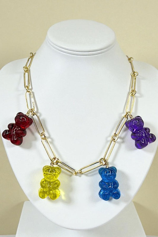 Yummy Gummy Candy Bear Necklace