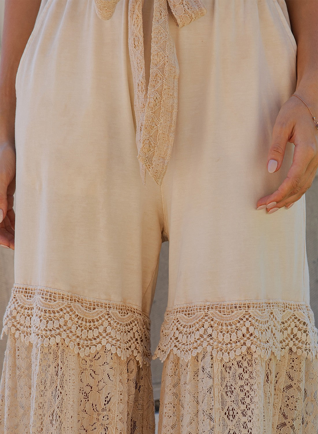 Wander West Lace Tiered Pants