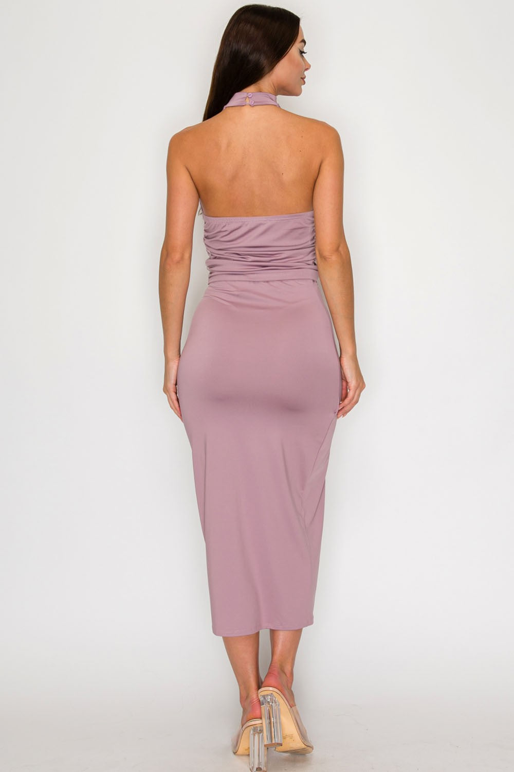 Gathered in Gold Top & Midi Skirt SET