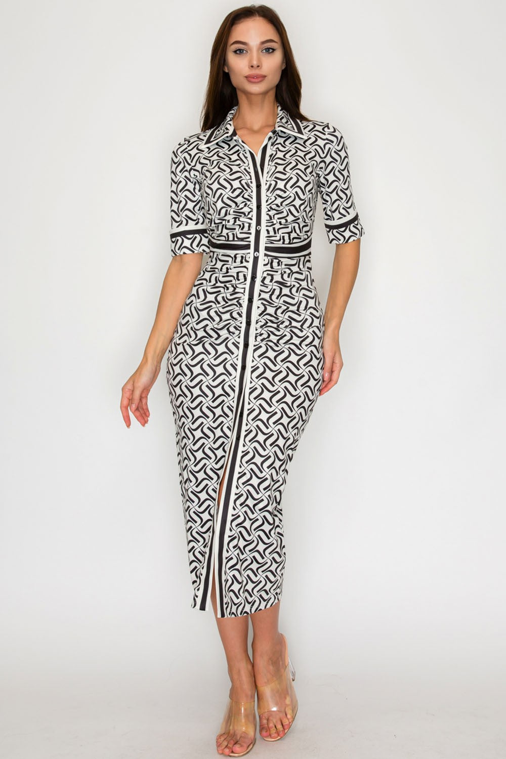 Abstract Attention Midi Dress