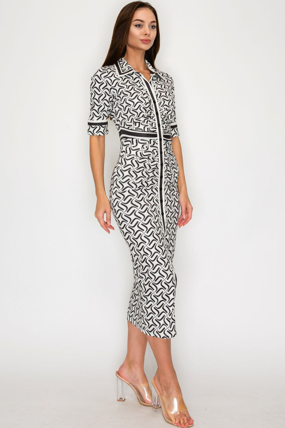 Abstract Attention Midi Dress
