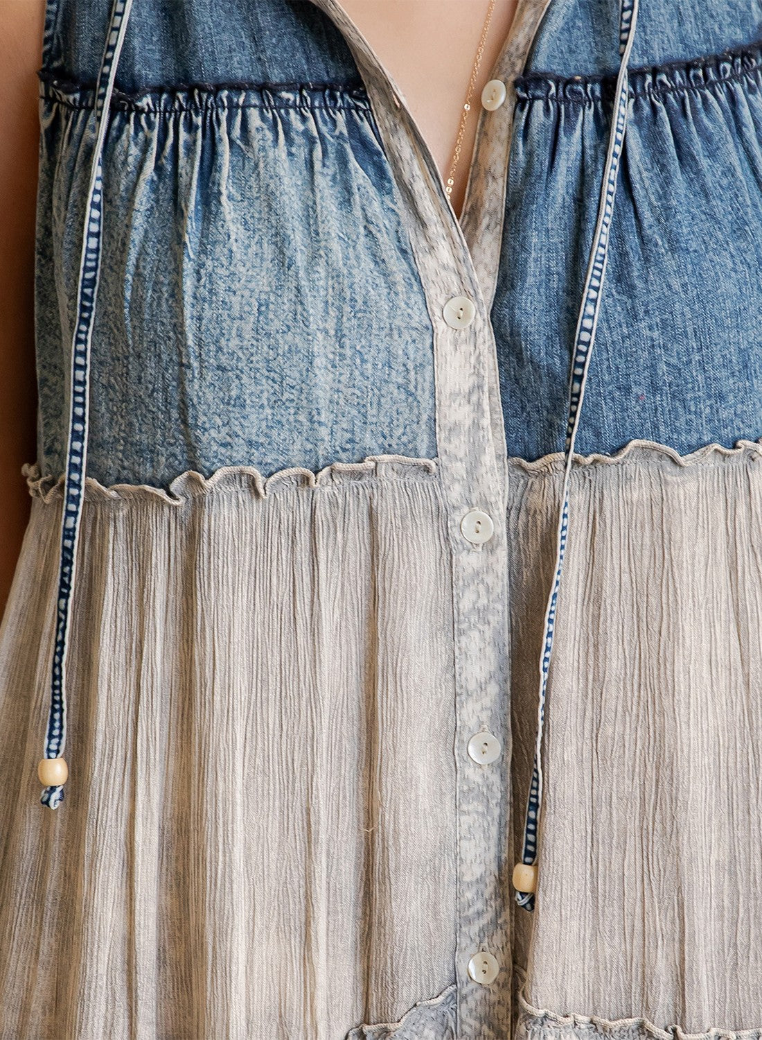 Havenly Hoodie Duster Dress in Denim