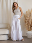 Back To Boho White Patchwork Pants