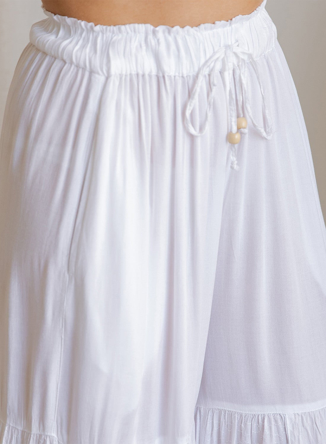 Back To Boho White Patchwork Pants