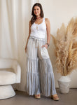 Back To Boho Grey Patchwork Pants