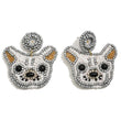 French Frenchie Bulldog Dog Breed Puppy Beaded Earrings