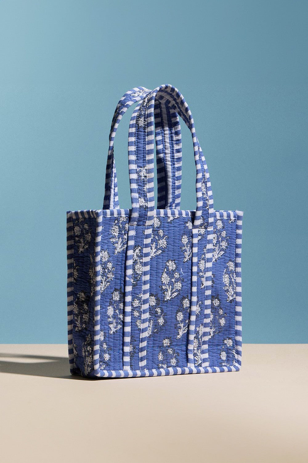 Cece Floral Pattern Quilted Tote Bag