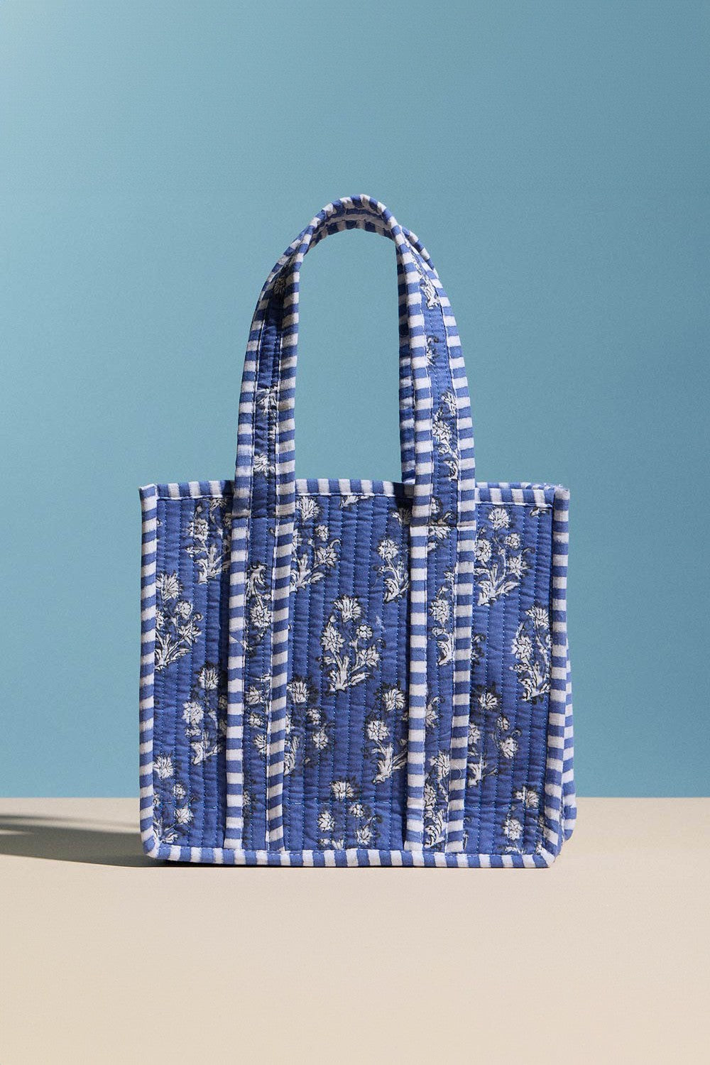 Cece Floral Pattern Quilted Tote Bag