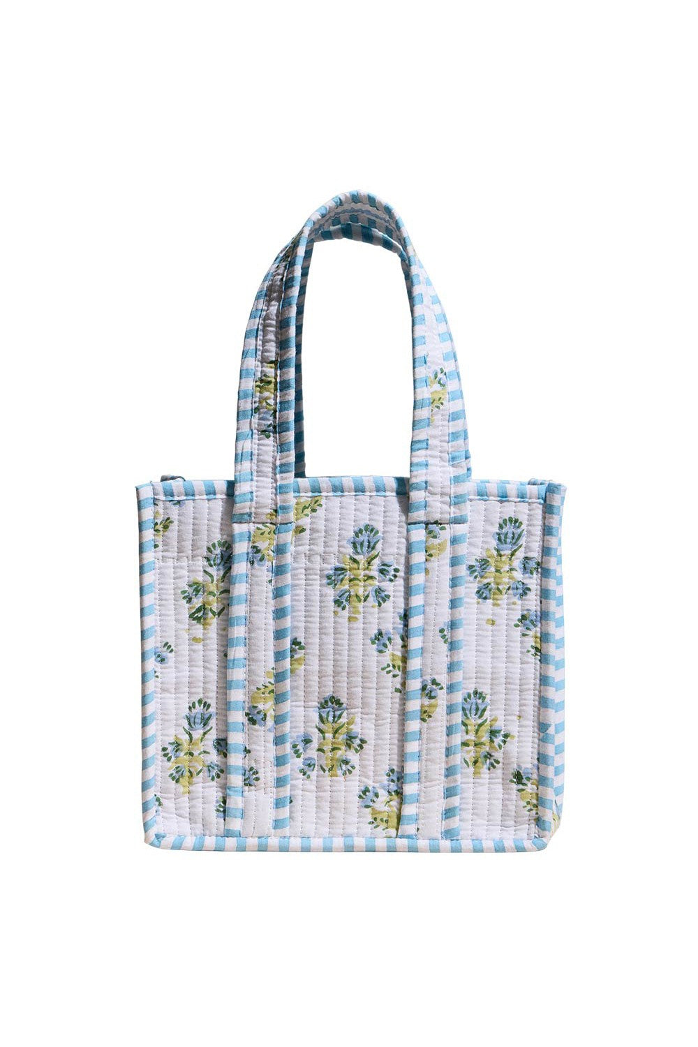 Coco Floral Pattern Quilted Tote Bag