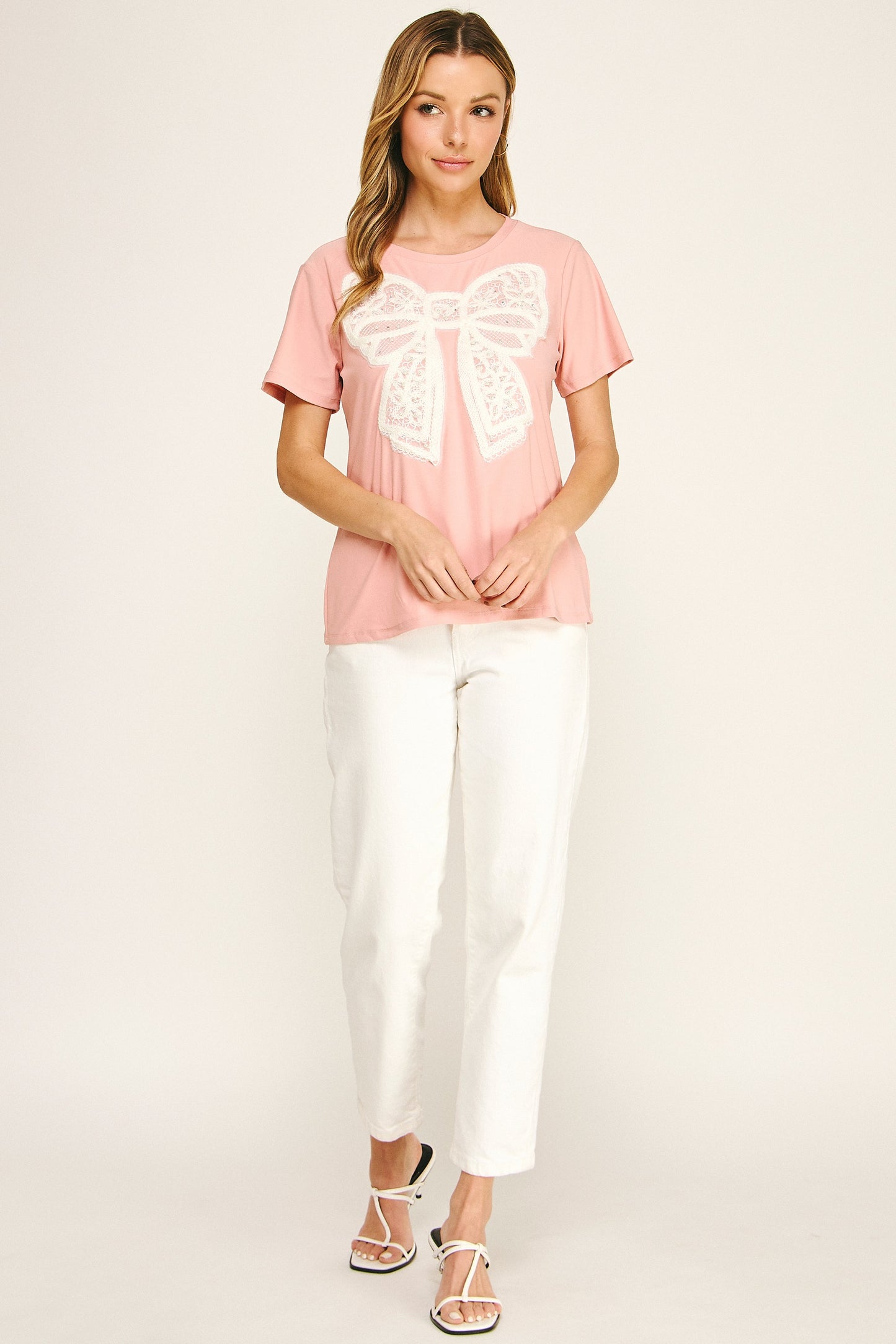 Lace Bling Bow T-Shirt