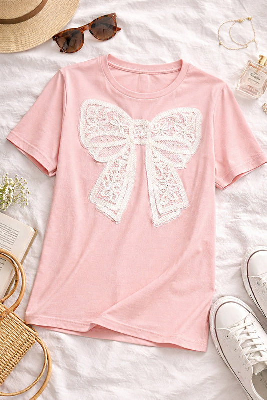 Lace Bling Bow T-Shirt