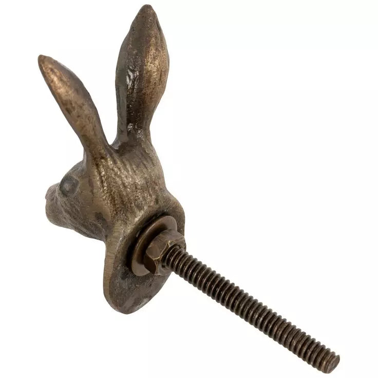 Antique Bronze Bunny Head Knob - Set of 2
