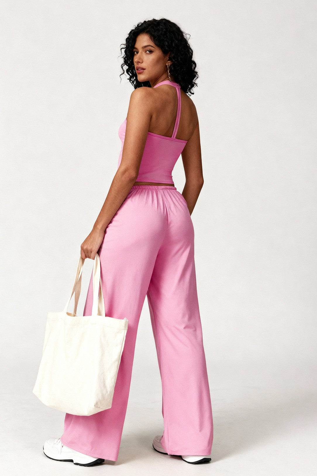 PEONY PINK LOUNGEWEAR TANK & PANTS SET