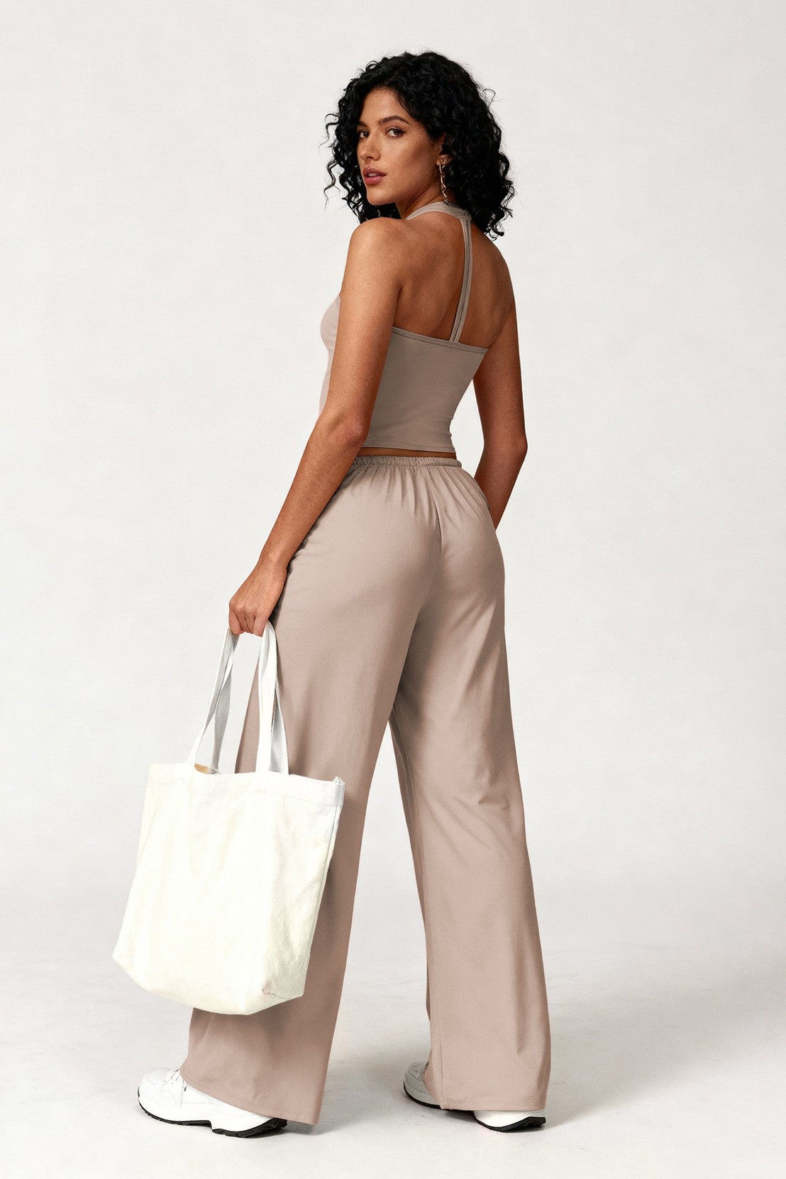 MOCHA IN MOTION LOUNGEWEAR TANK & PANTS SET