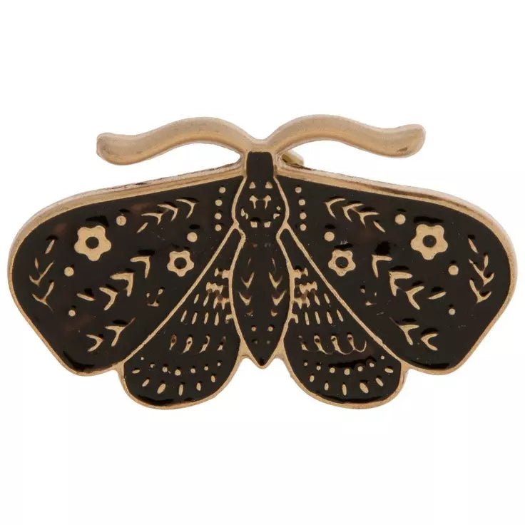Antique Bronze Black Moth Metal Knob - Set of 2