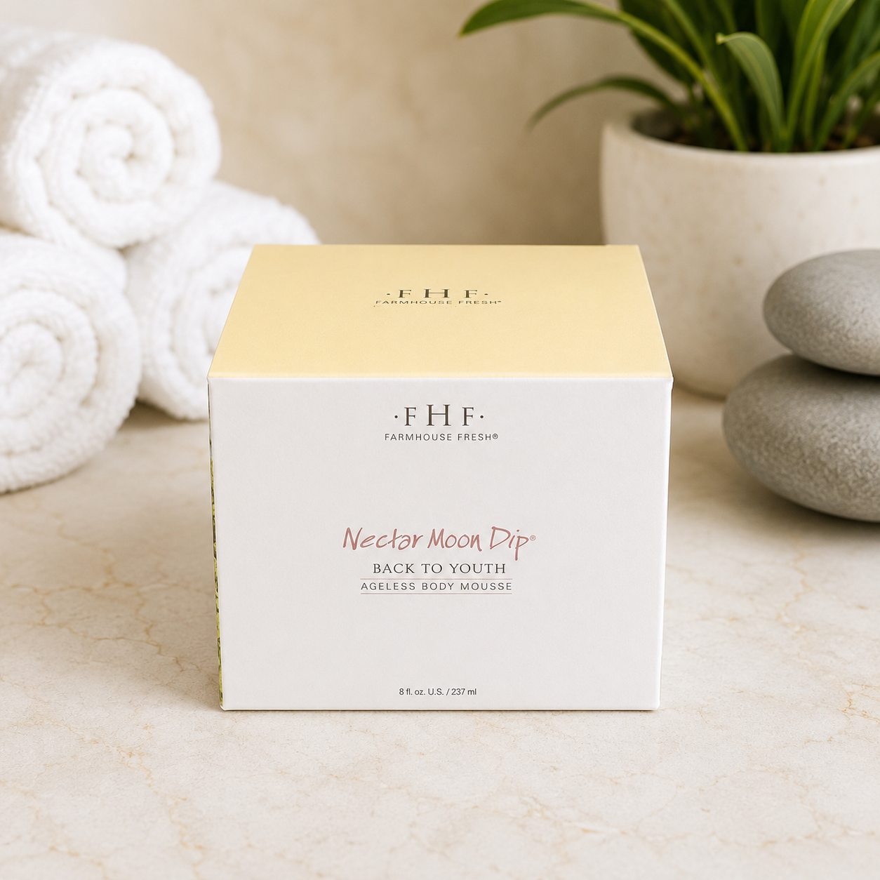 New FHF Farmhouse Fresh Nectar Moon Dip Ageless Body Mousse