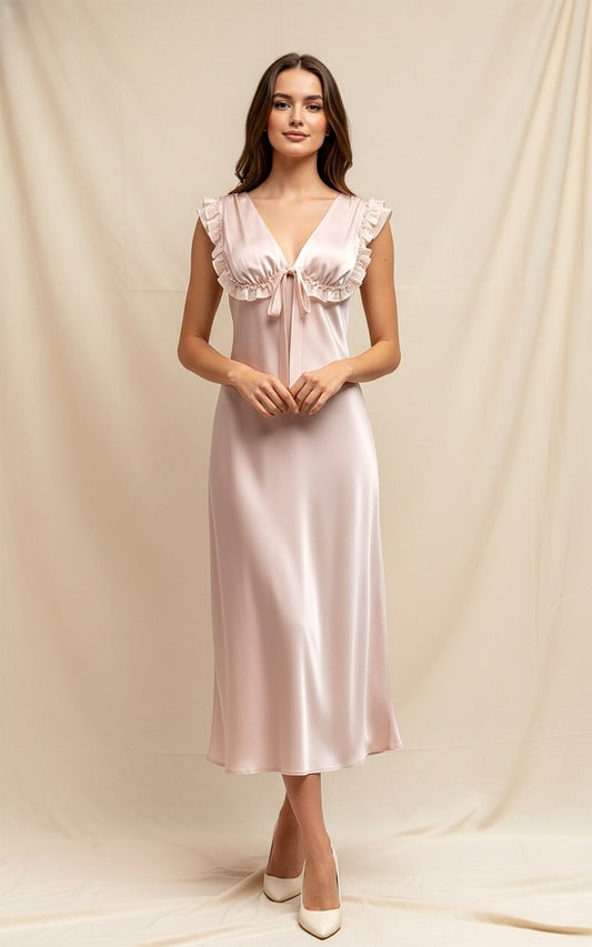 Petals & Promises Satin Dress