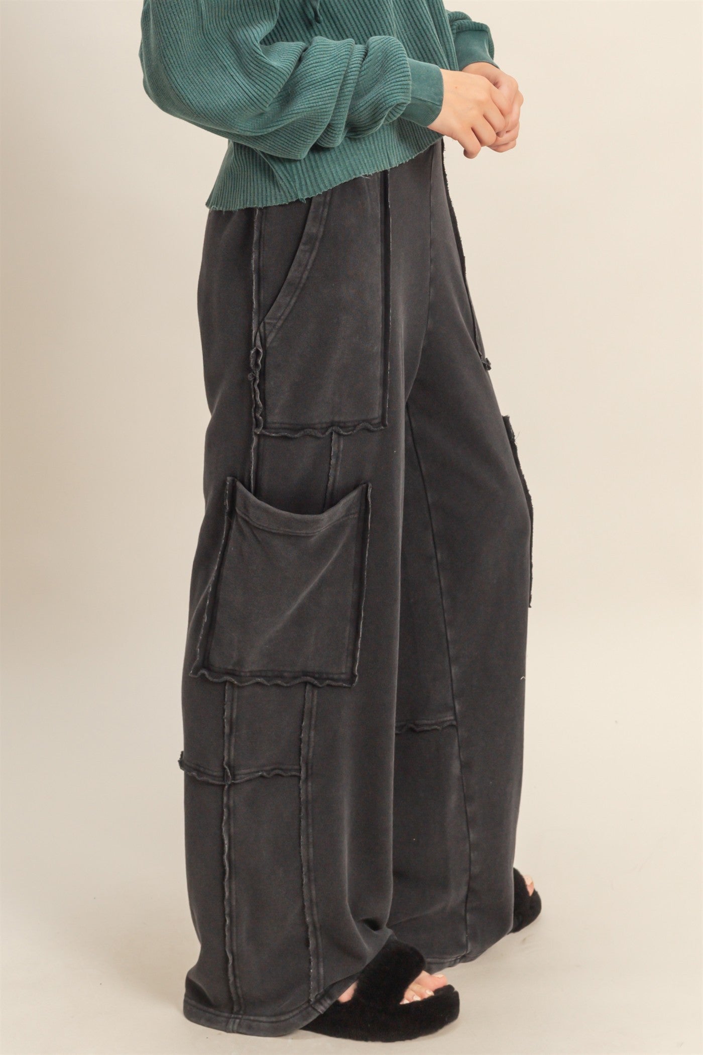 Weekend Warrior Black Cargo Sweatpants