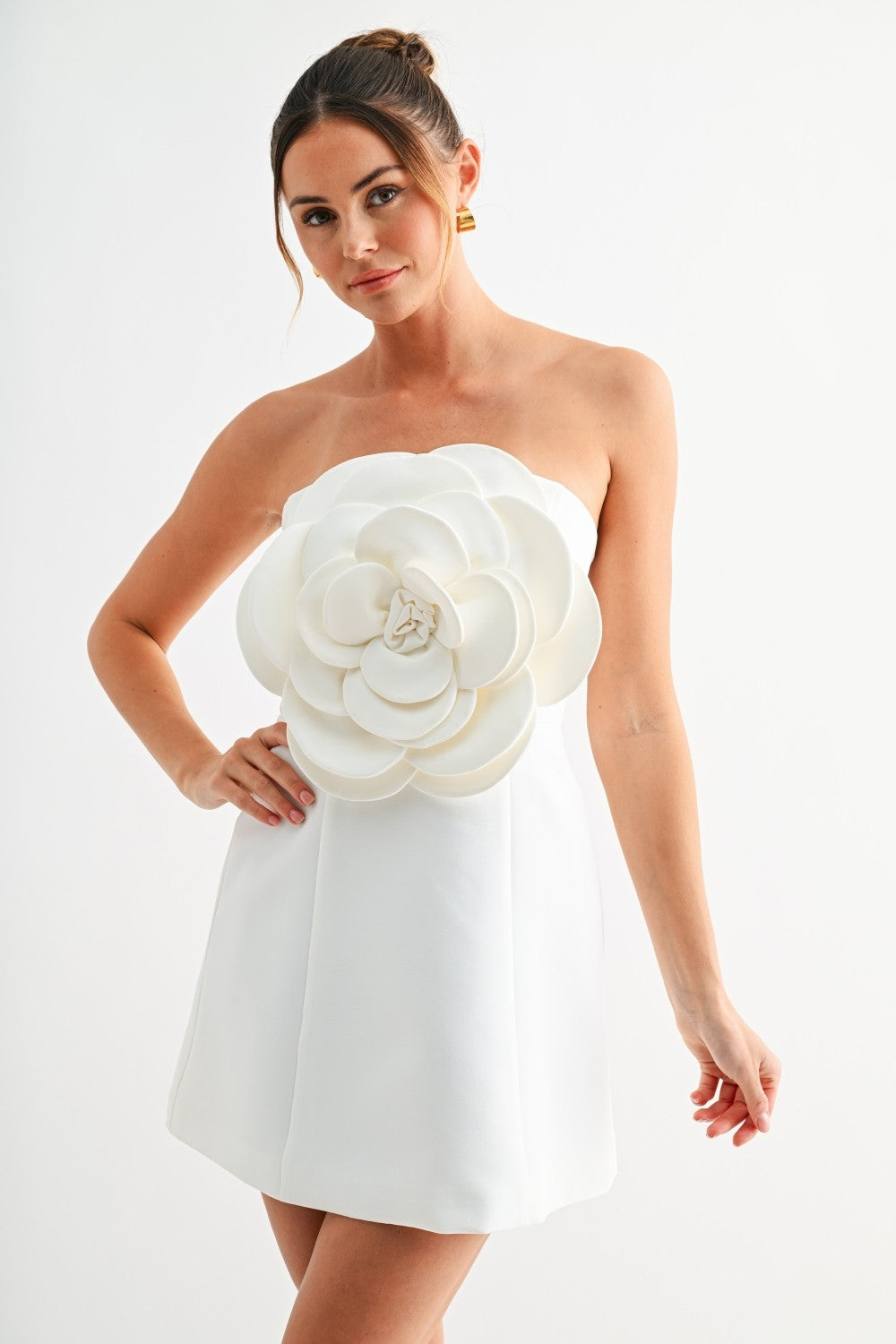 Beauty In Bloom White Mini Dress