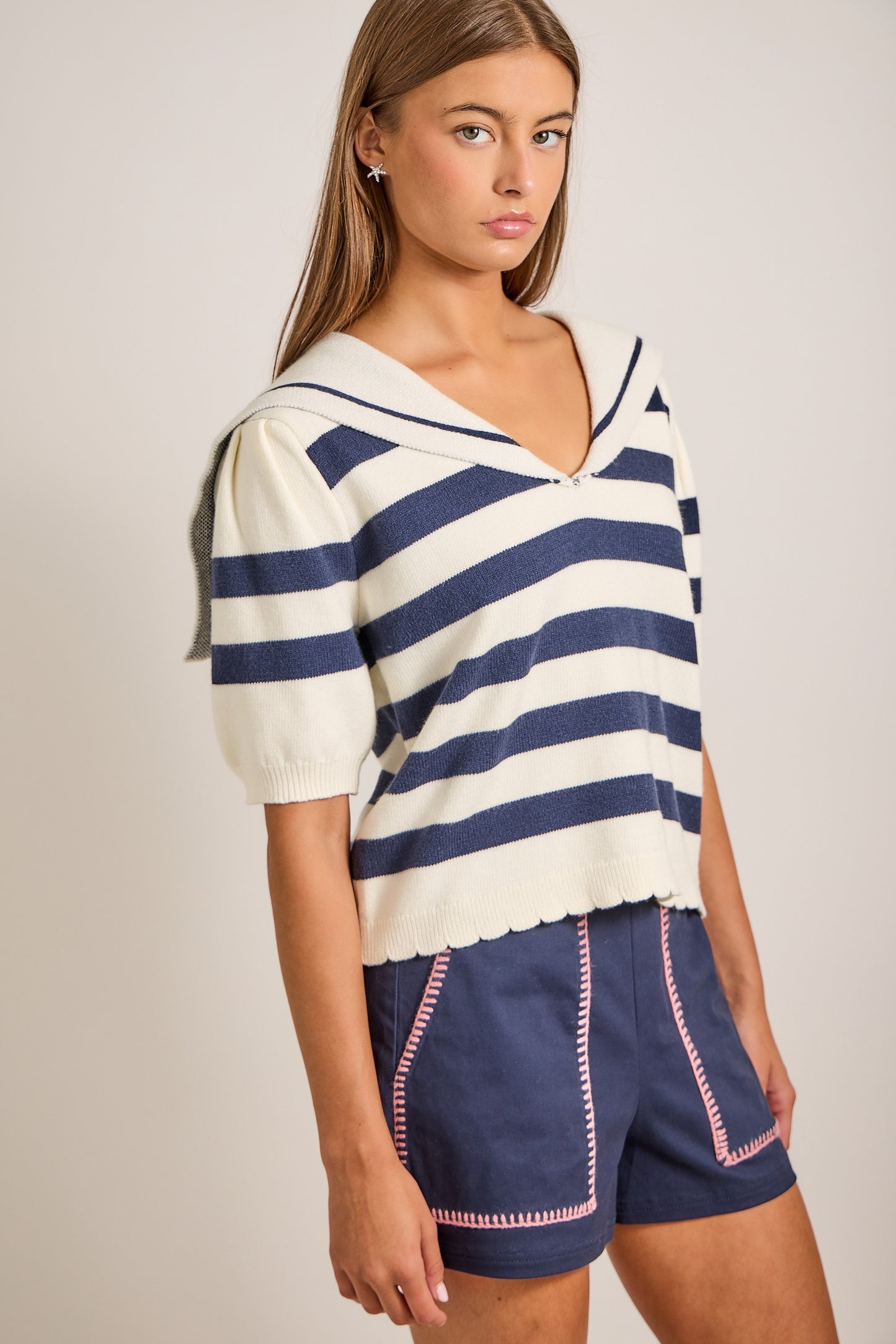 Seaside Stripes Warm Weather Sweater
