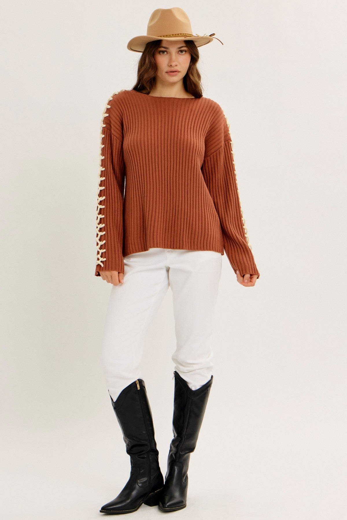 A STITCH IN TIME KNIT SWEATER