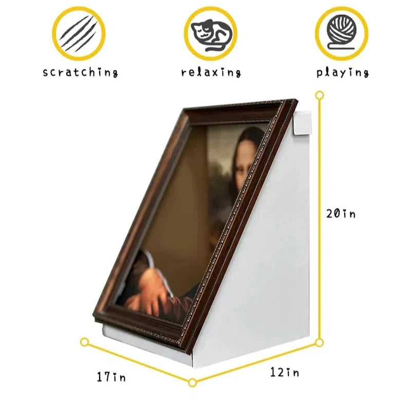 3D Mona Lisa Artwork Cat Scratcher Bed