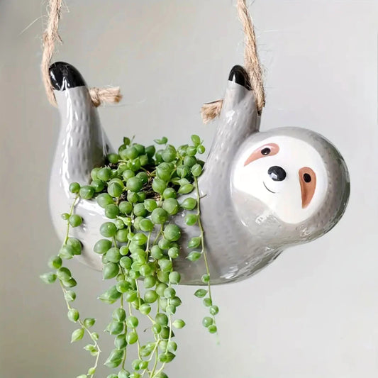 Ceramic Slotch Hanging Succulent Planter