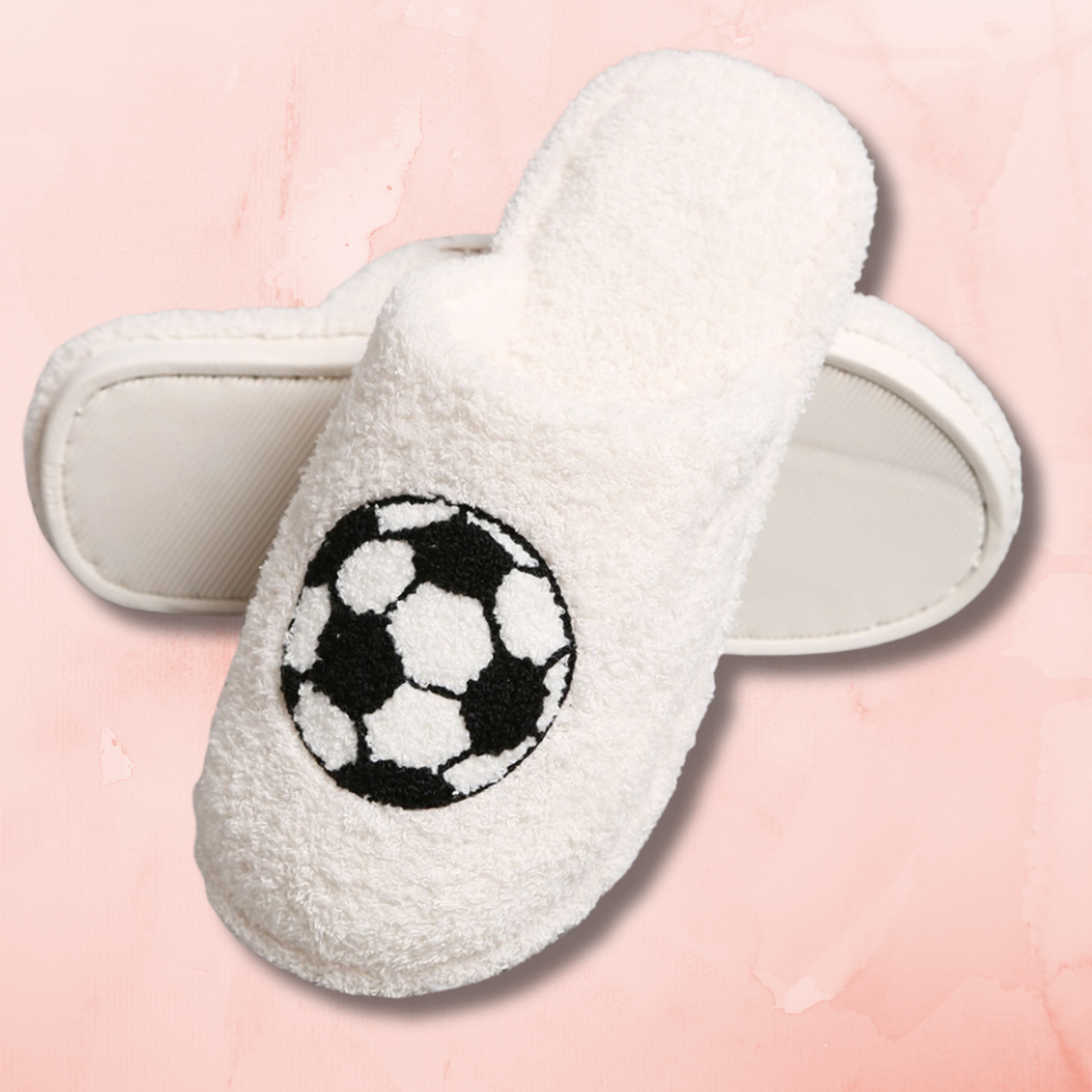 Soccer Theme Embroidered Slippers