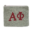 Alpha Phi Beaded Coin Purse Pouch