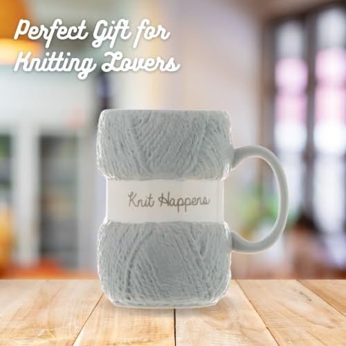 Knit Happens Fun Knitting Theme Coffee Mug