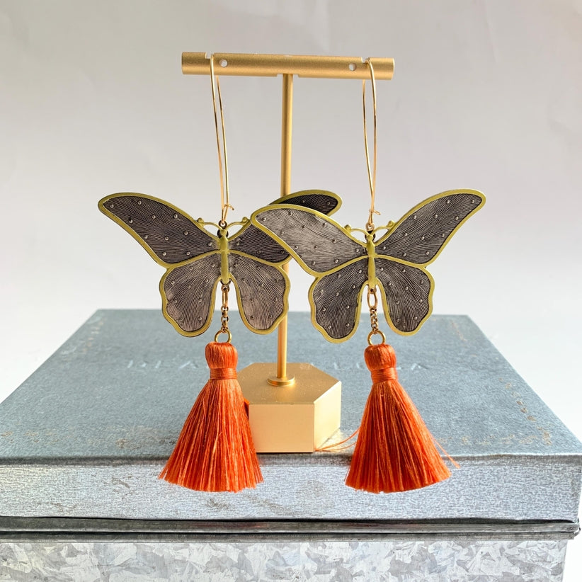 Lenora Dame Butterfly Garden Dangle Earrings