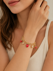 Strawberry Fields Gold Charm Bracelet