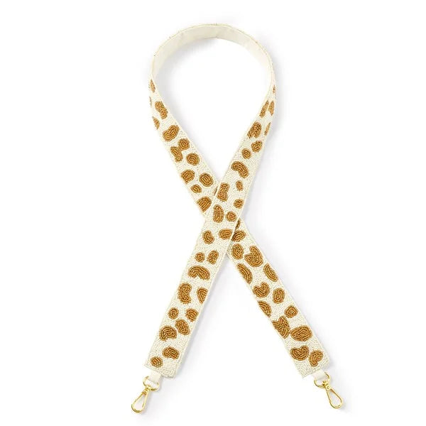 Leopard Beaded Crossbody Bag Strap