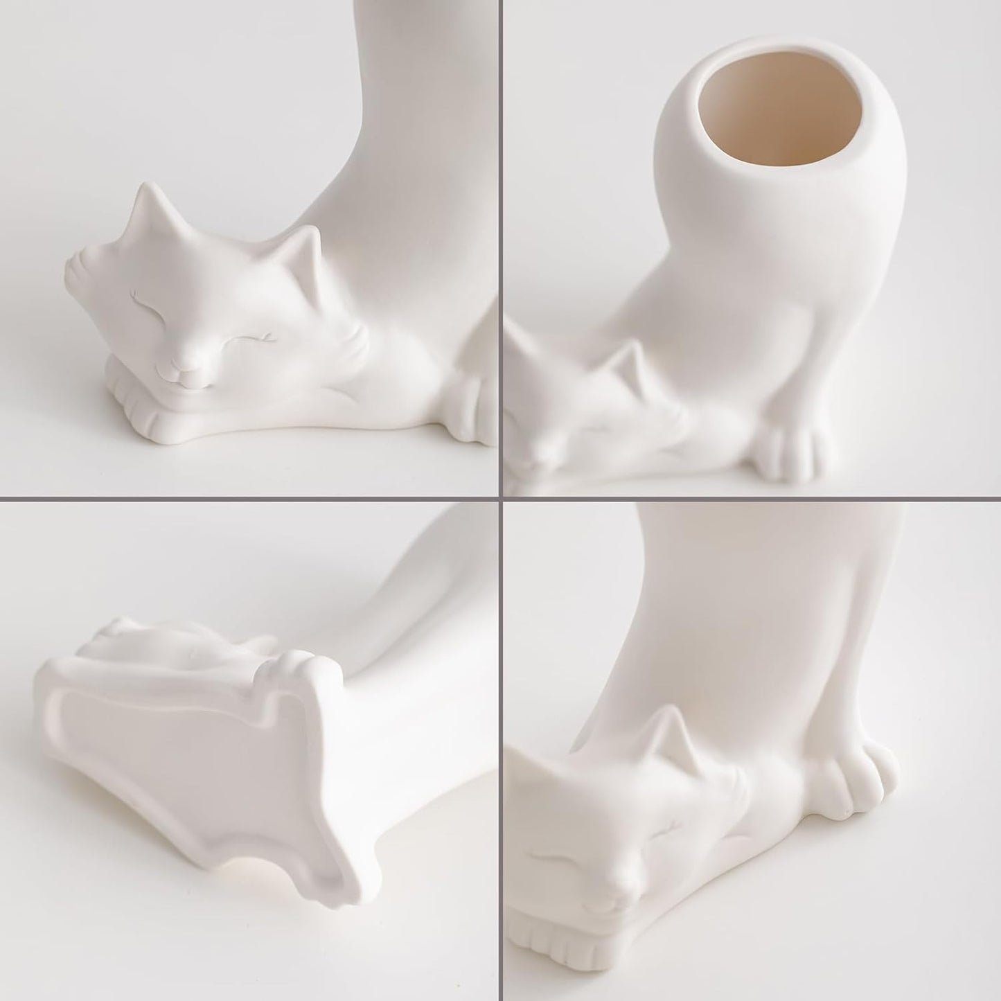 Bottoms Up Cat Flower Vase