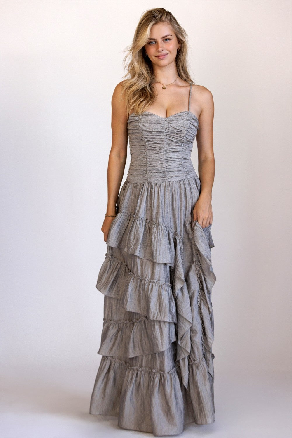 Ciara Ruffle Layered Maxi Dress