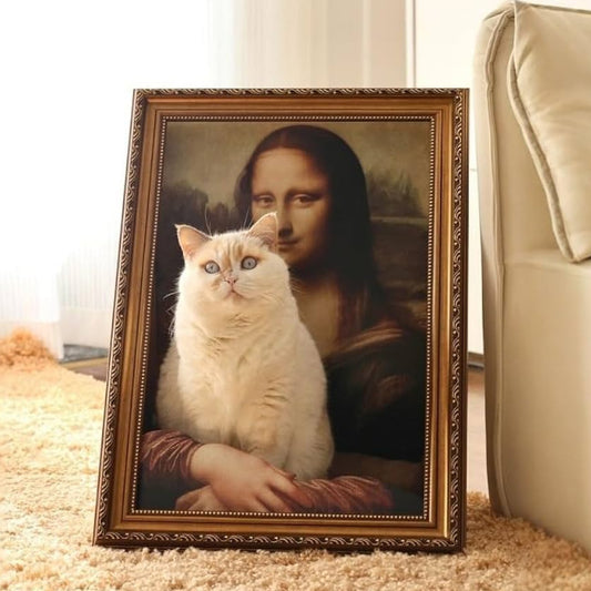 3D Mona Lisa Artwork Cat Scratcher Bed