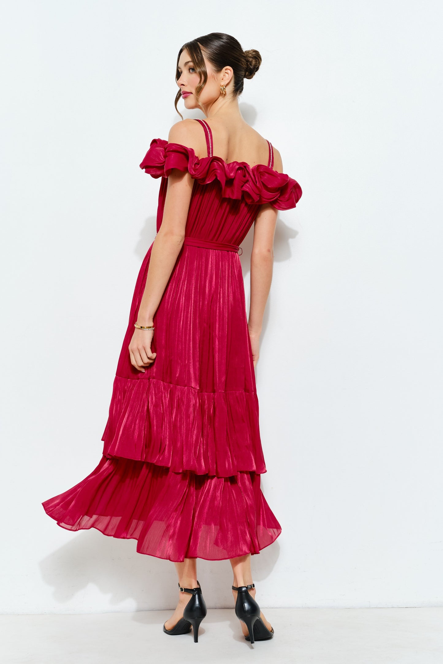 SHIMMER & SHINE RUFFLE PARTY DRESS