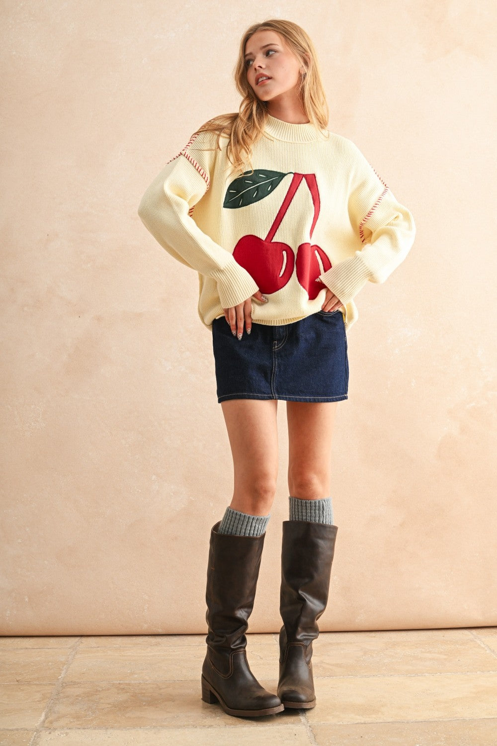 Cherry On Top Knit Sweater