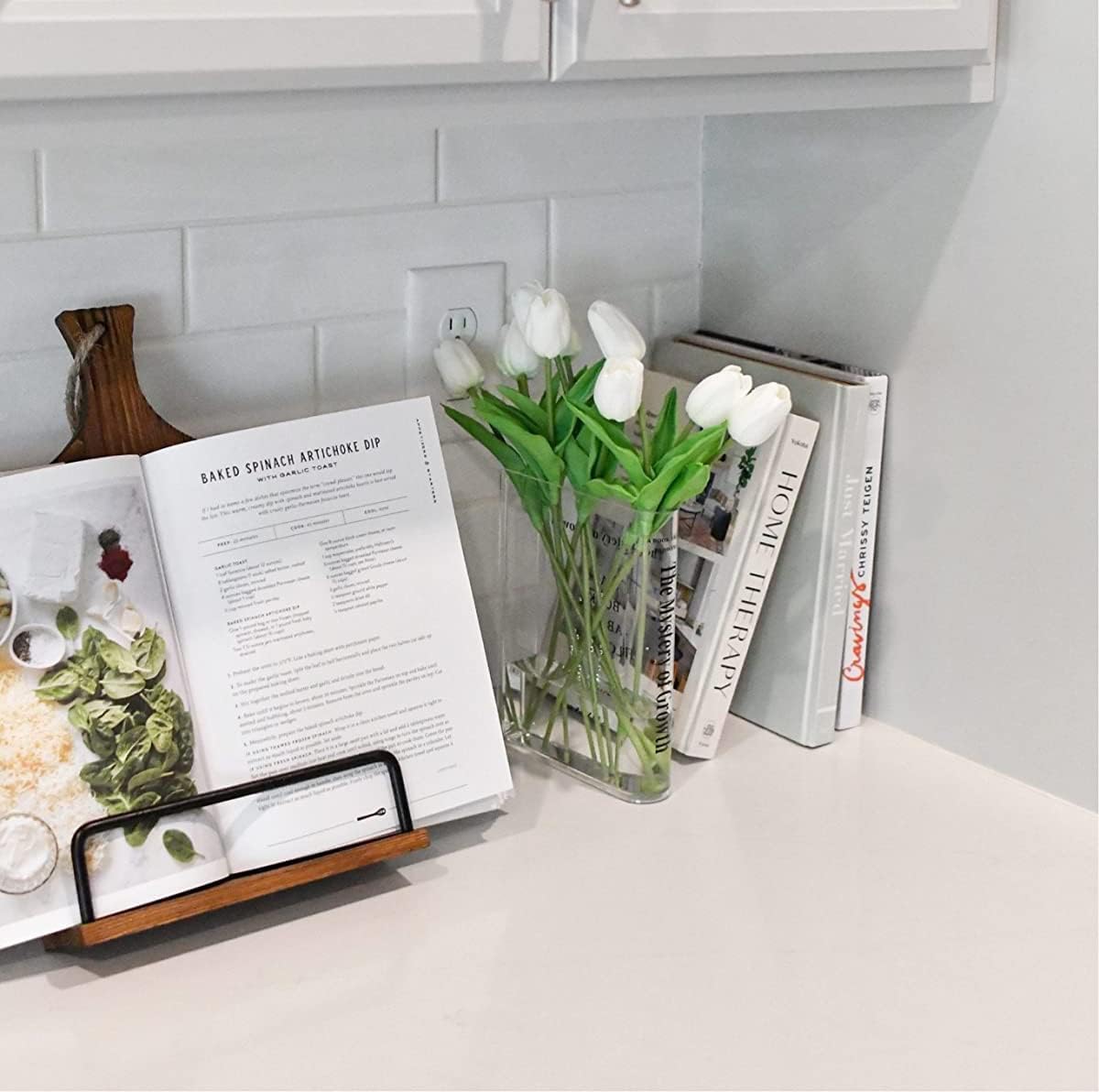 Acrylic Bookshelf Book Shaped Flower Vase