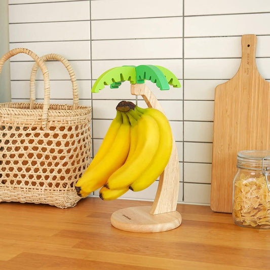 Banana Cabana Palm Tree Countertop Wooden Fruit Holder