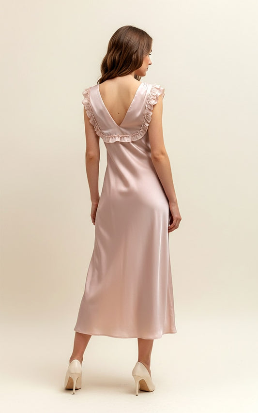 Petals & Promises Satin Dress