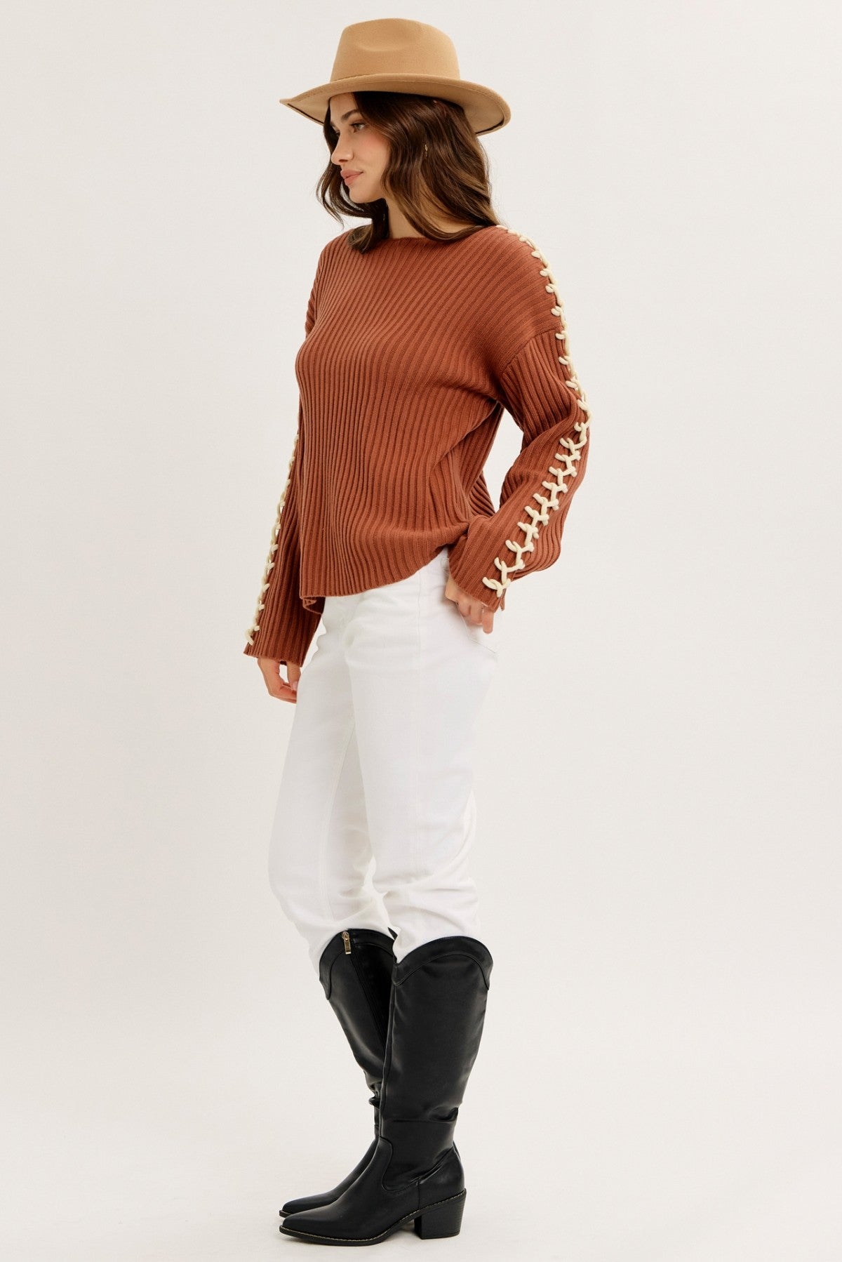 A STITCH IN TIME KNIT SWEATER