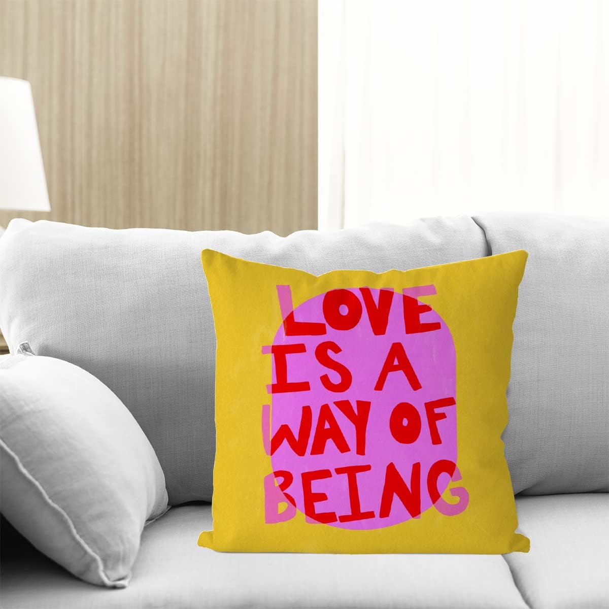 Being In Love Colorful Fun Throw Pillow