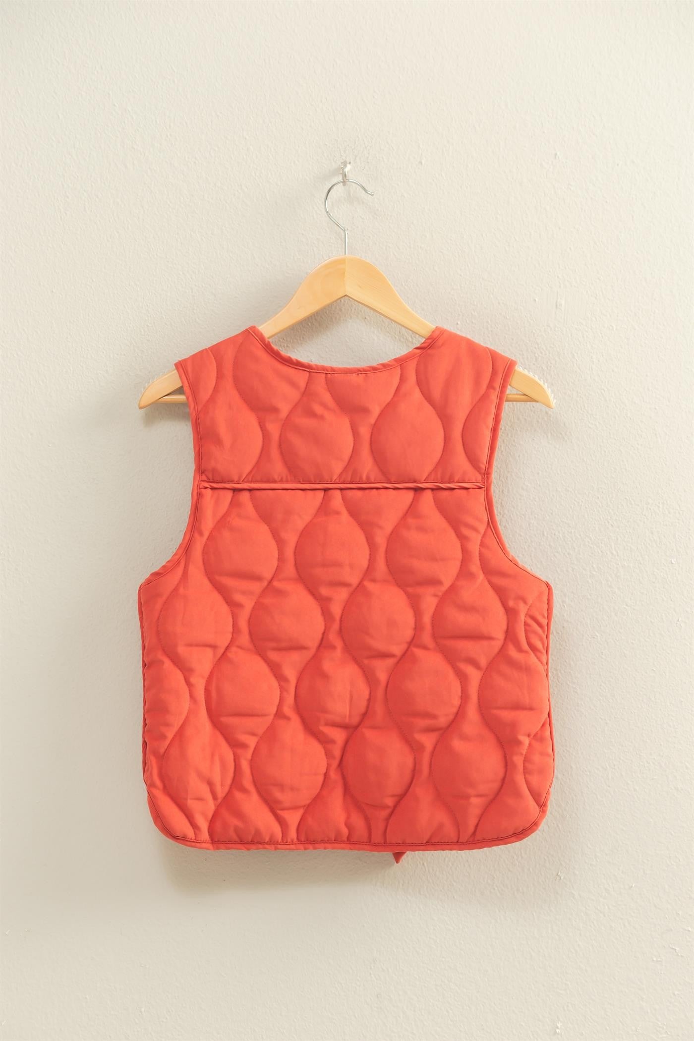 Go With The Bow Quilted Vest