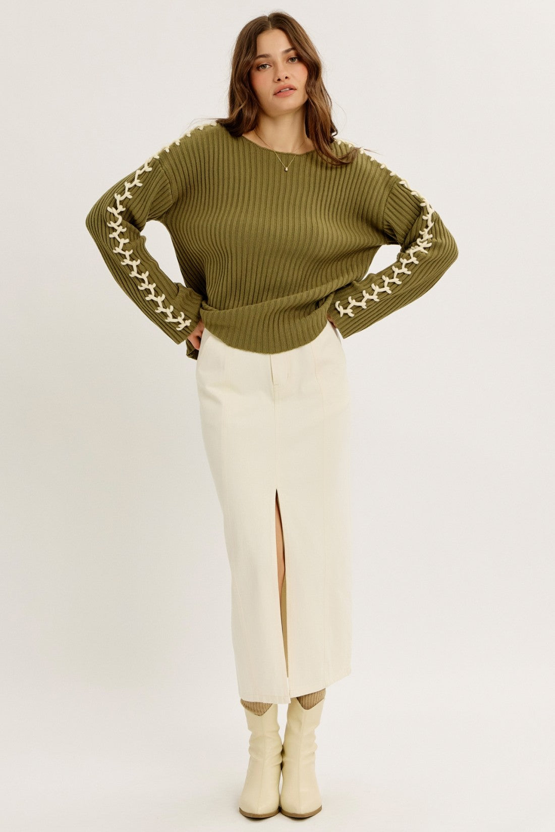 A STITCH IN TIME KNIT SWEATER